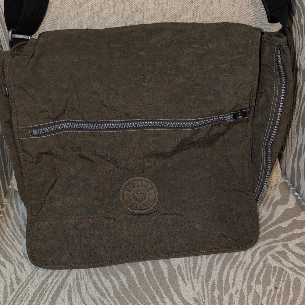 Large Kipling Green  Messenger Bag